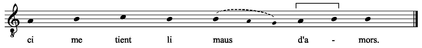 Refrain musical notation